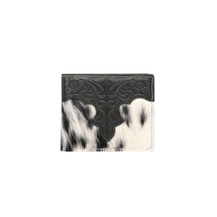 MWS-W024A Genuine Tooled Hair-On Leather Collection Men's Wallet