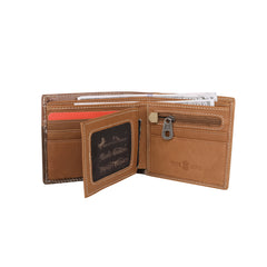 MWS-W024A Genuine Tooled Hair-On Leather Collection Men's Wallet