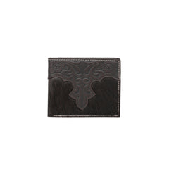 MWS-W024A Genuine Tooled Hair-On Leather Collection Men's Wallet
