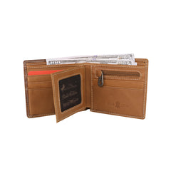 MWS-W031.  Genuine Leather Tooled Collection Men's Wallet