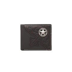 MWS-W031.  Genuine Leather Tooled Collection Men's Wallet