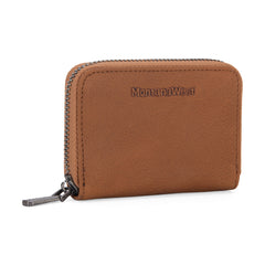 MWS02-W001   Montana West Genuine Leather Credit Card Zip Wallet for Men Woman