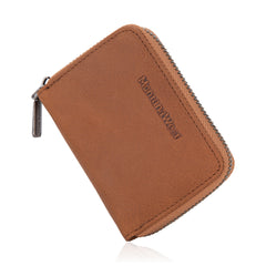 MWS02-W001   Montana West Genuine Leather Credit Card Zip Wallet for Men Woman