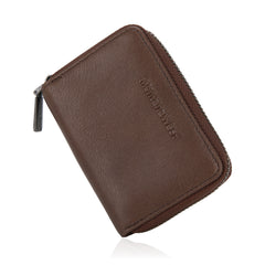 MWS02-W001   Montana West Genuine Leather Credit Card Zip Wallet for Men Woman