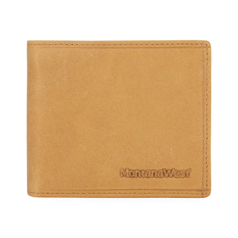 MWS05-W001   Genuine Leather Men's Bi-Fold Gusseted Wallet