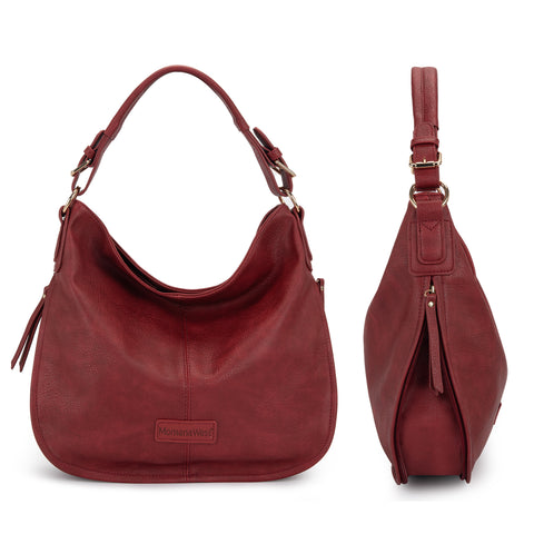 MWW16-1022   Montana West Hobo/Crossbody Bag - Red