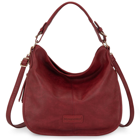 MWW16-1022   Montana West Hobo/Crossbody Bag - Red