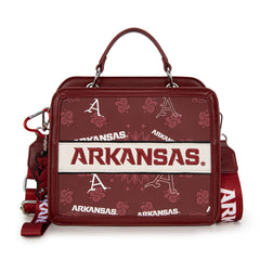 NC-AFU004BDY  University of Arkansas Razorbacks Satchel/Crossbody Bag -Burgundy