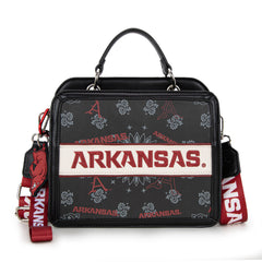 NC-AFU004BK   University of Arkansas Razorbacks Satchel/Crossbody Bag - Black