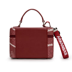 NC-AFU007BDY  University of Arkansas Razorbacks Vanity Top Handle-Bag- Burgundy