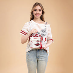 NC-AFU007BG  University of Arkansas Razorbacks Vanity Top Handle-Bag -Beige