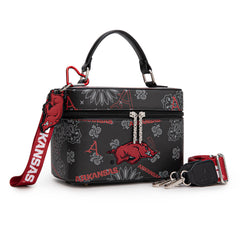 NC-AFU007BK   University of Arkansas Razorbacks Vanity Top Handle-Bag Black