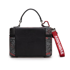 NC-AFU007BK   University of Arkansas Razorbacks Vanity Top Handle-Bag Black