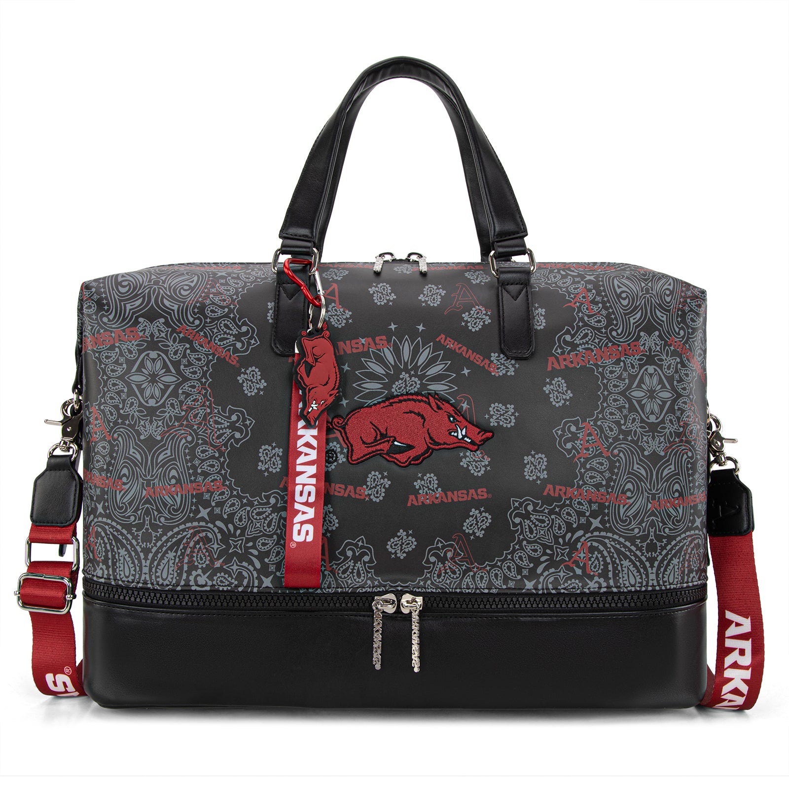 Arkansas Razorback Backpack NC-AFU008BK University of Arkansas Razorbacks Duffle Bag - Black ...