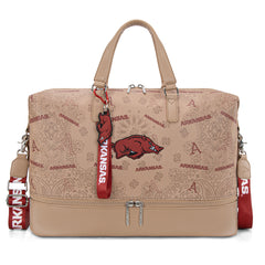 NC-AFU008KH  University of Arkansas Razorbacks Duffle Bag -Khaki