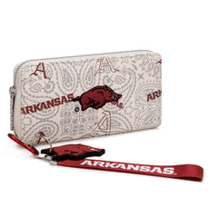 NC-AFU011BG University of Arkansas Razorbacks Wallet/Wristlet - Beige