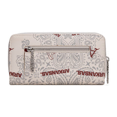 NC-AFU011BG University of Arkansas Razorbacks Wallet/Wristlet - Beige