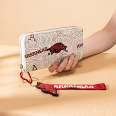 NC-AFU011BG University of Arkansas Razorbacks Wallet/Wristlet - Beige