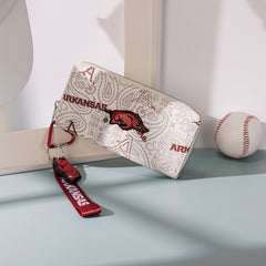 NC-AFU011BG University of Arkansas Razorbacks Wallet/Wristlet - Beige