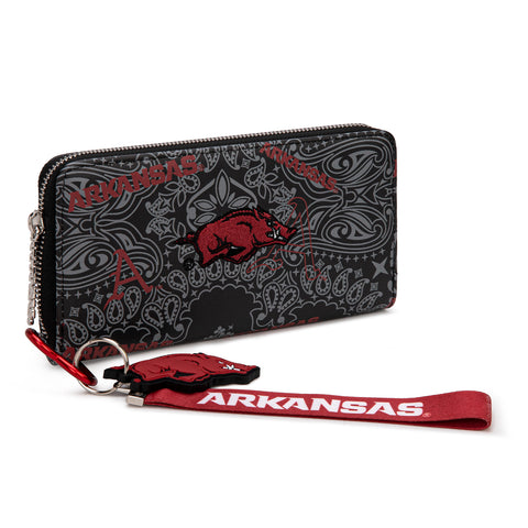 NC-AFU011BK University of Arkansas Razorbacks Wallet/Wristlet - Black