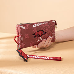NC-AFU013BDY University of Arkansas Razorbacks Wallet/Wristlet - Burgundy