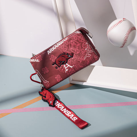 NC-AFU013BDY University of Arkansas Razorbacks Wallet/Wristlet - Burgundy