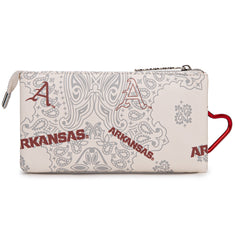 NC-AFU013BG   University of Arkansas Razorbacks Wallet/Wristlet - Beige