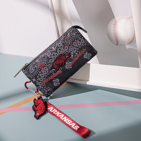 NC-AFU013BK  University of Arkansas Razorbacks Wallet/Wristlet - Black