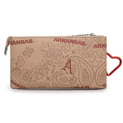 NC-AFU013KH  University of Arkansas Razorbacks Wallet/Wristlet - Khaki