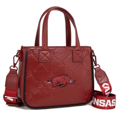 NC-AFU014BDY  University of Arkansas Razorbacks Tote/Crossbody Bag - Burgundy