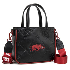 NC-AFU014BK  University of Arkansas Razorbacks Tote/Crossbody Bag - Black