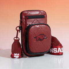 NC-AFU015BDY  University of Arkansas Razorbacks Crossbody Bag - Burgundy