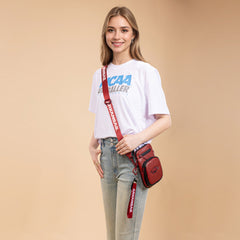 NC-AFU015BDY  University of Arkansas Razorbacks Crossbody Bag - Burgundy