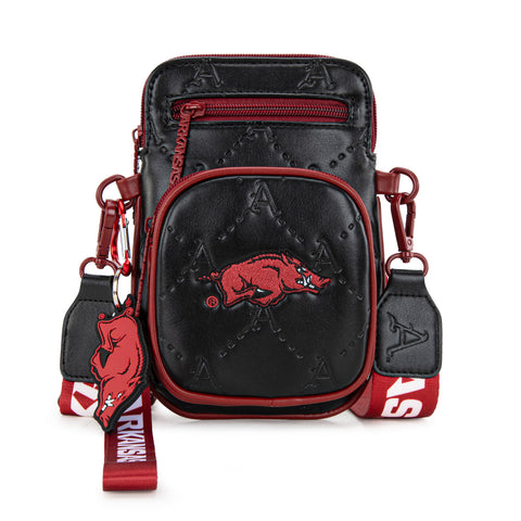 NC-AFU015BK University of Arkansas Razorbacks Crossbody Bag - Black