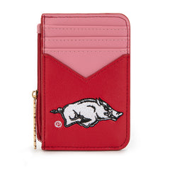 NC-AFU021BDY University of Arkansas Razorbacks Zip Card Case-Burgundy