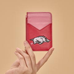 NC-AFU021BDY University of Arkansas Razorbacks Zip Card Case-Burgundy