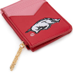 NC-AFU021BDY University of Arkansas Razorbacks Zip Card Case-Burgundy