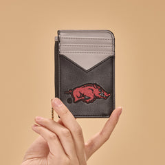 NC-AFU021BK University of Arkansas Razorbacks Zip Card Case-Black