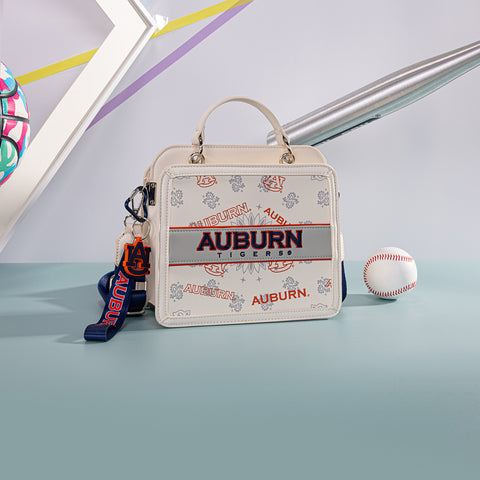 NC-AU004BG  Auburn University Tigers Satchel/Crossbody Bag -Beige