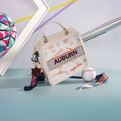 NC-AU004BG  Auburn University Tigers Satchel/Crossbody Bag -Beige