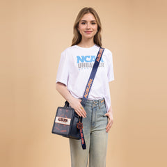 NC-AU004NY  Auburn University Tigers Satchel/Crossbody Bag - Navy