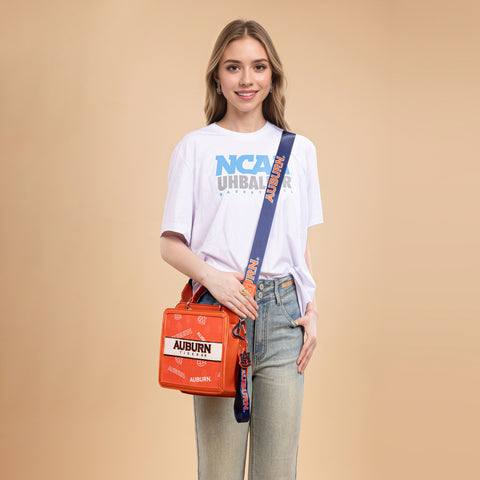 NC-AU004OR  Auburn University Tigers Satchel/Crossbody Bag - Orange