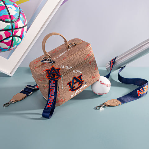 NC-AU007KH  Auburn University Vanity Top Handle-Bag -Khaki