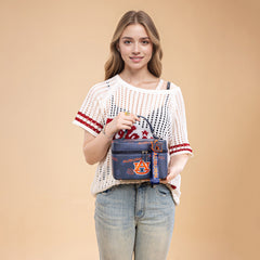 NC-AU007NY    Auburn University Vanity Top Handle-Bag -Navy