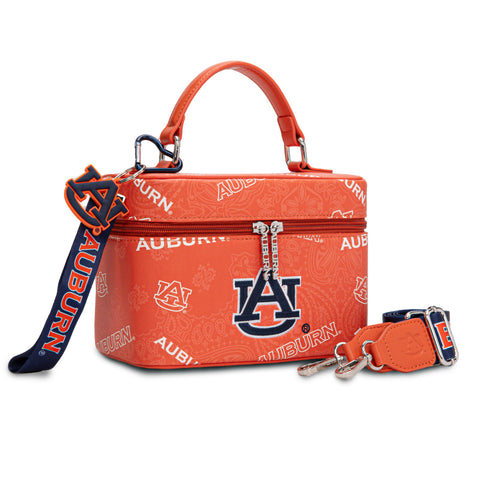NC-AU007OR     Auburn University Vanity Top Handle-Bag -Orange