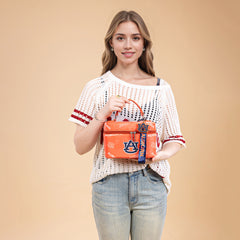 NC-AU007OR     Auburn University Vanity Top Handle-Bag -Orange
