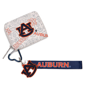 NC-AU012BG Auburn University Tigers Zip Around Wallet/Wristlet - Beige