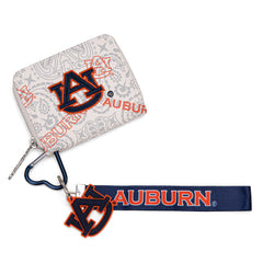 NC-AU012BG   Auburn University Tigers Zip Around Wallet/Wristlet-Beige