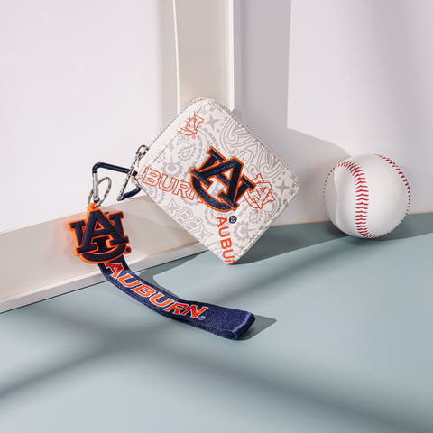 NC-AU012BG   Auburn University Tigers Zip Around Wallet/Wristlet-Beige