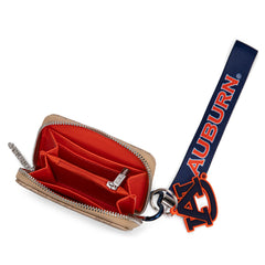 NC-AU012KH   Auburn University Tigers Zip Around Wallet/Wristlet-Khaki